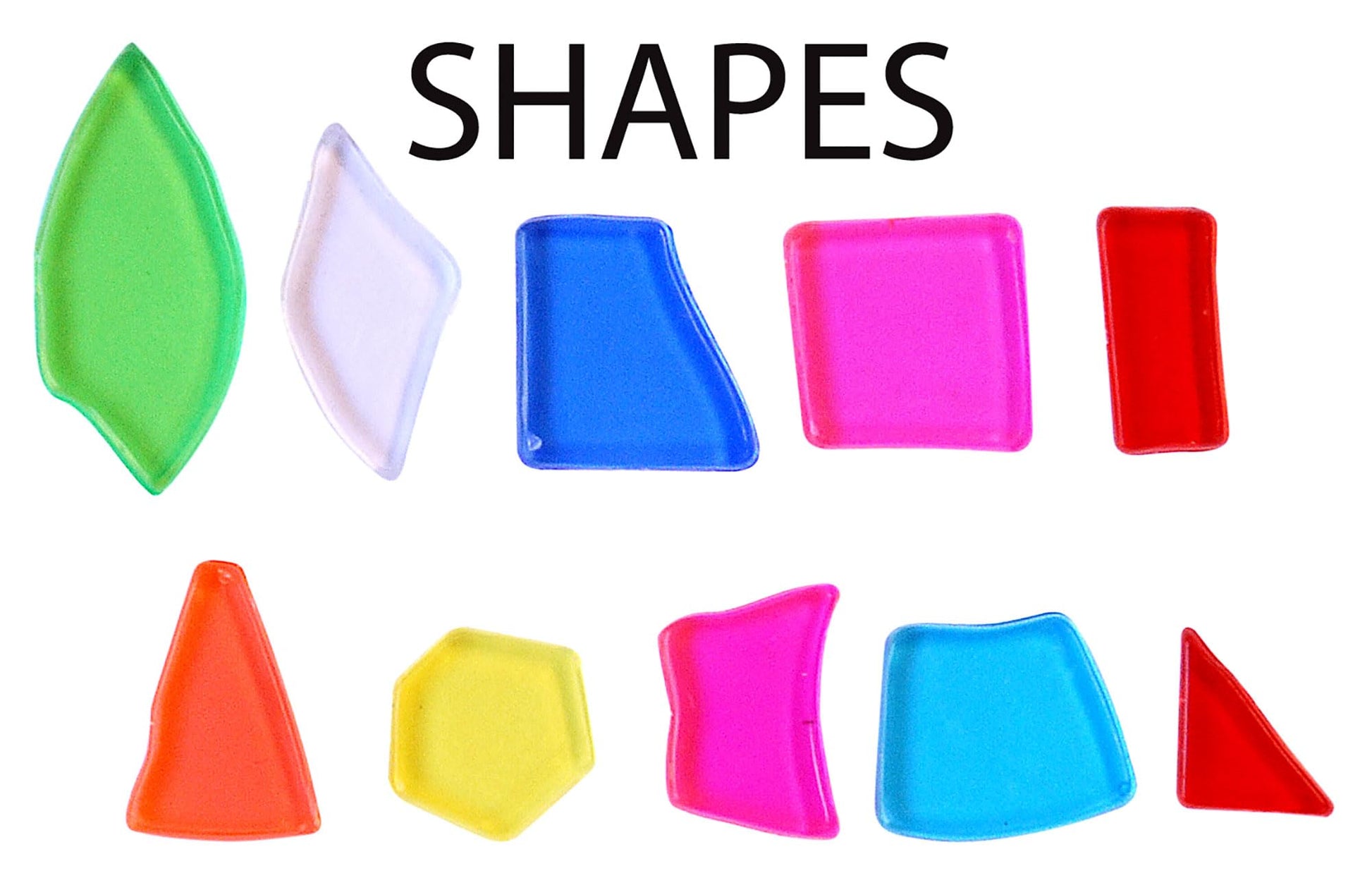 The Beadery Plastic Mosaic Pieces, 10-20mm, Multi