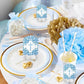 Fancy Blue Cross Honeycomb Decorations - 8" (Pack of 3) - Stunning Paper Party Decor for Baptism, Communion, and Religious Events