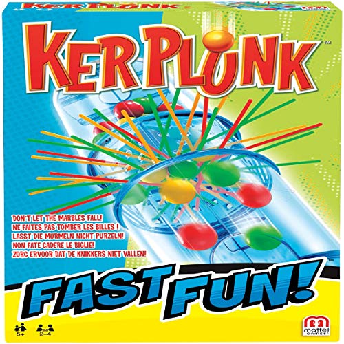 Mattel Games Fast Fun Blokus/Kerplunk, Two Player Game, Playing Time Approx. 15 Minutes, Age 5+