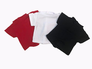 American Fashion World Doll T-Shirt 3 Pack, 18-inch, Red White Black