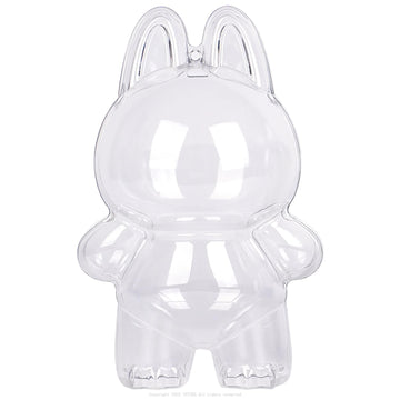 Protective Case Compatible with LABUBU Doll - Crystal-Clear Hard Display Box with Keychain & Dustproof Cover, Secure Backpack Hooks for Shelf/Outdoor