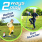 New Bounce Rocket Launcher for 2 Players - Adjustable 2-in-1 Jump Rocket Set - Includes a Sturdy Launch Pad and 4 LED Rockets - Soars Up to 150 Ft