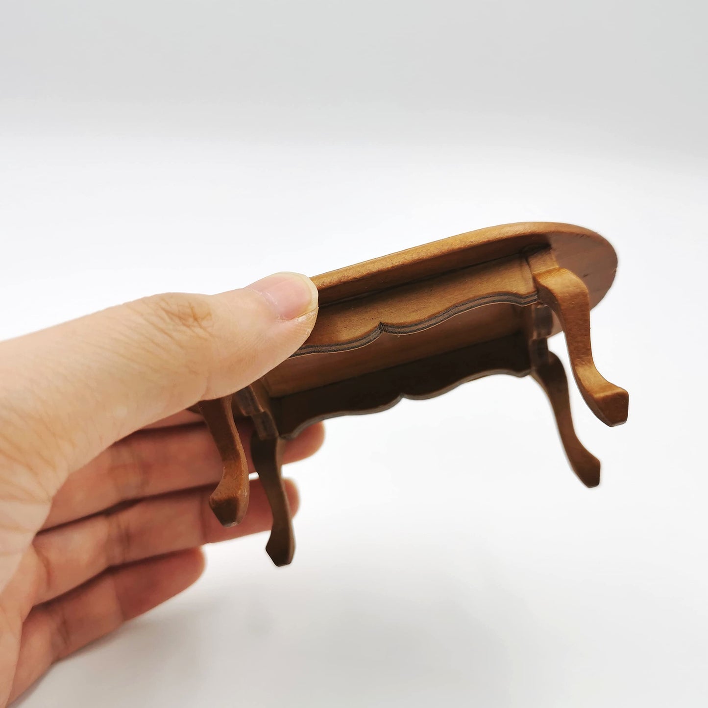 SXFSE Dollhouse Decoration Accessories,1/12 Mini Dollhouse Furniture Miniature Teatable Coffee Table Living Room Toy