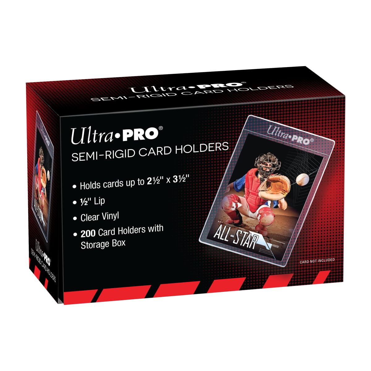 Ultra Pro Graded Card Submission Semi Rigid 1/2" Lip Tall Sleeves | 200-Count with Storage Box