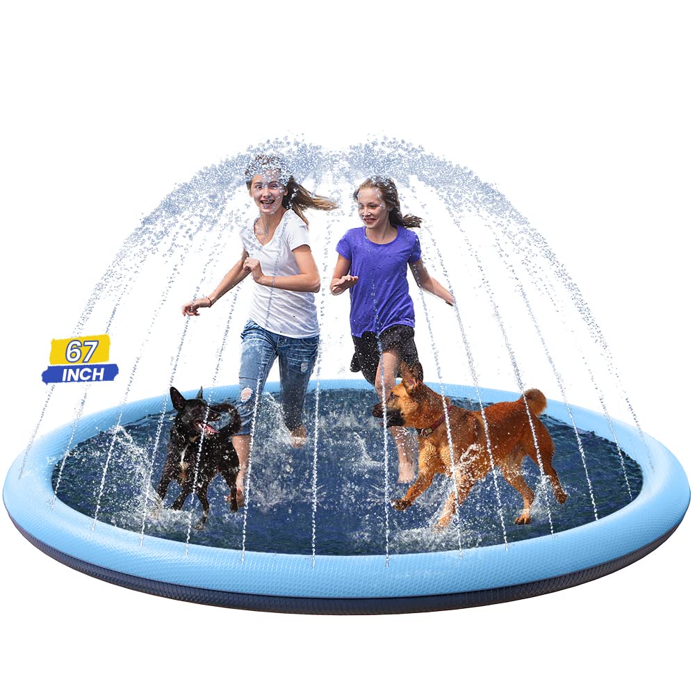 Splash Pad Non-Slip Dogs Cool Sprinkler Pool Extra Large Splash Pads