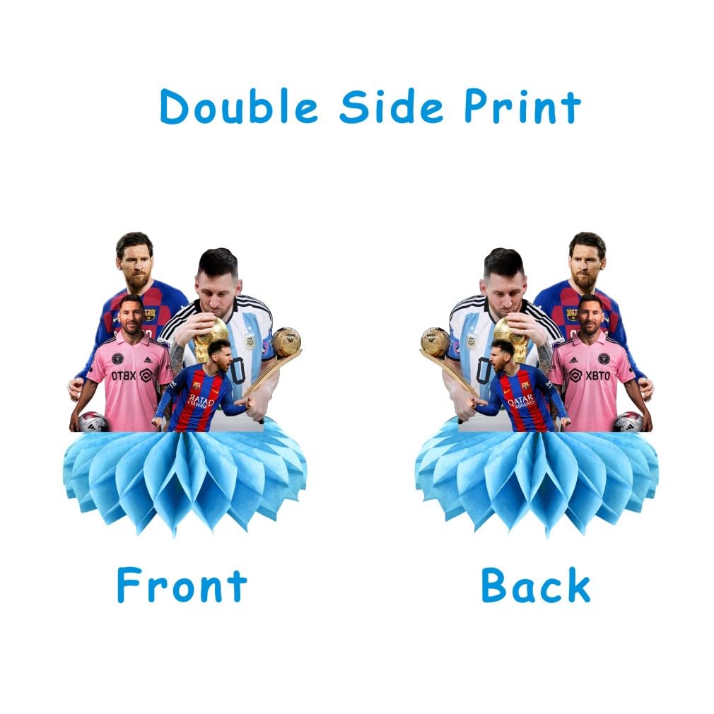 8Pcs Soccer Honeycomb Table Centerpiece Football Birthday Party Supplies Table Decorations for Kids Party Decorations