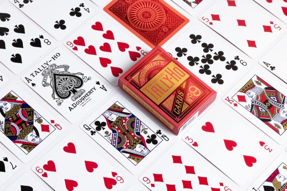 Tally-Ho MetalLuxe Red Playing Cards