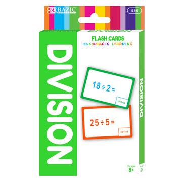 BAZIC Division Flash Cards (36/Pack)
