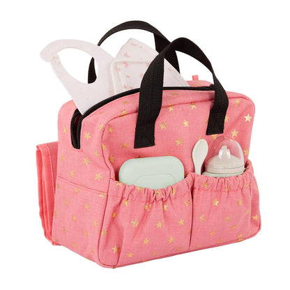 LullaBaby - Diaper Bag with Changing Mat - Storage Pockets & Supply Toys - Baby Doll Accessories - Pretend Play - Kids Ages 2 & Up - Baby Doll Diaper