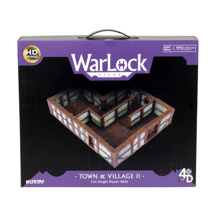 WizKids Warlock Tiles: Base Set - Town & Village II Full Height Plaster Walls