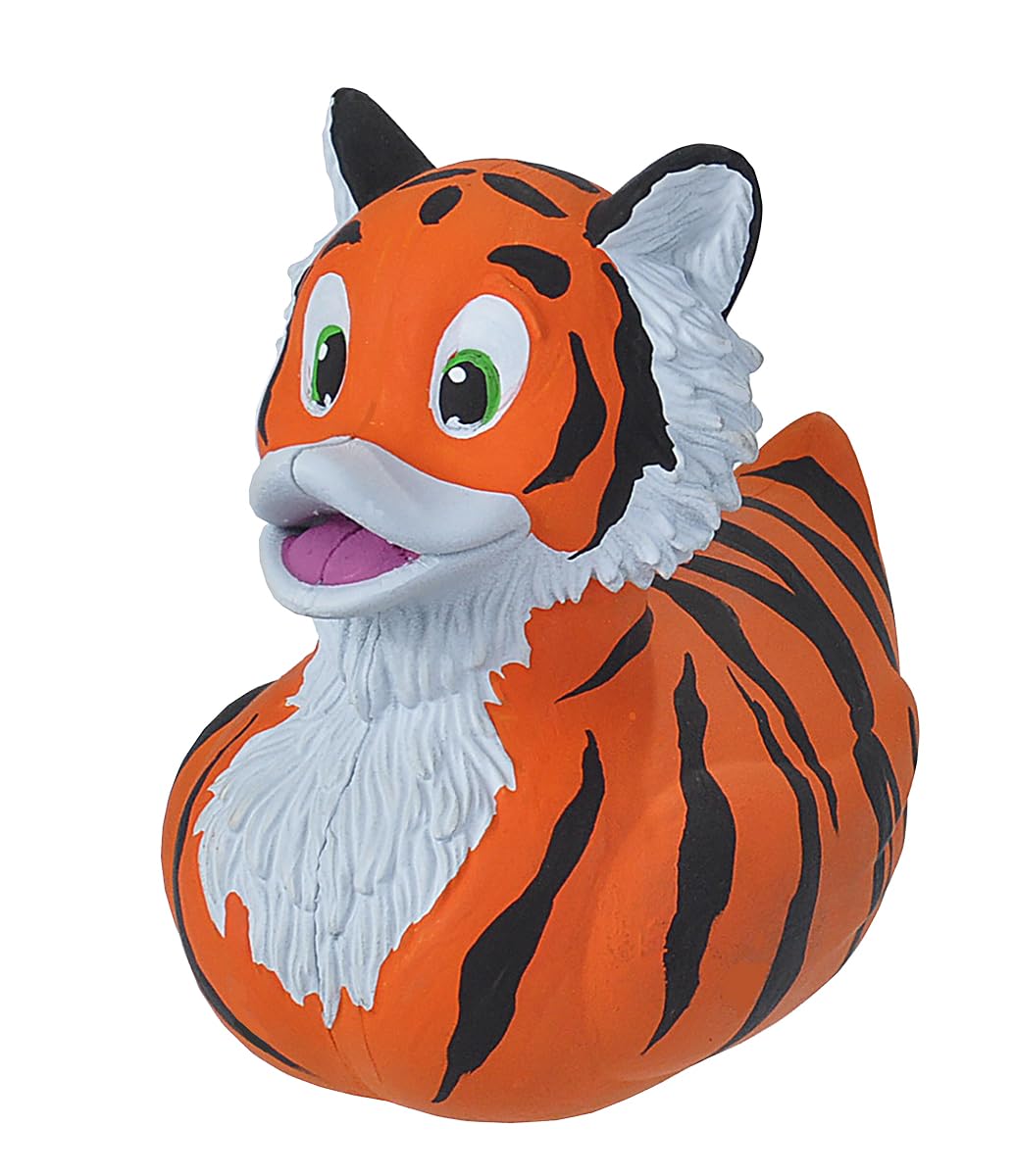 Wild Republic Rubber Duck Tiger - 4"