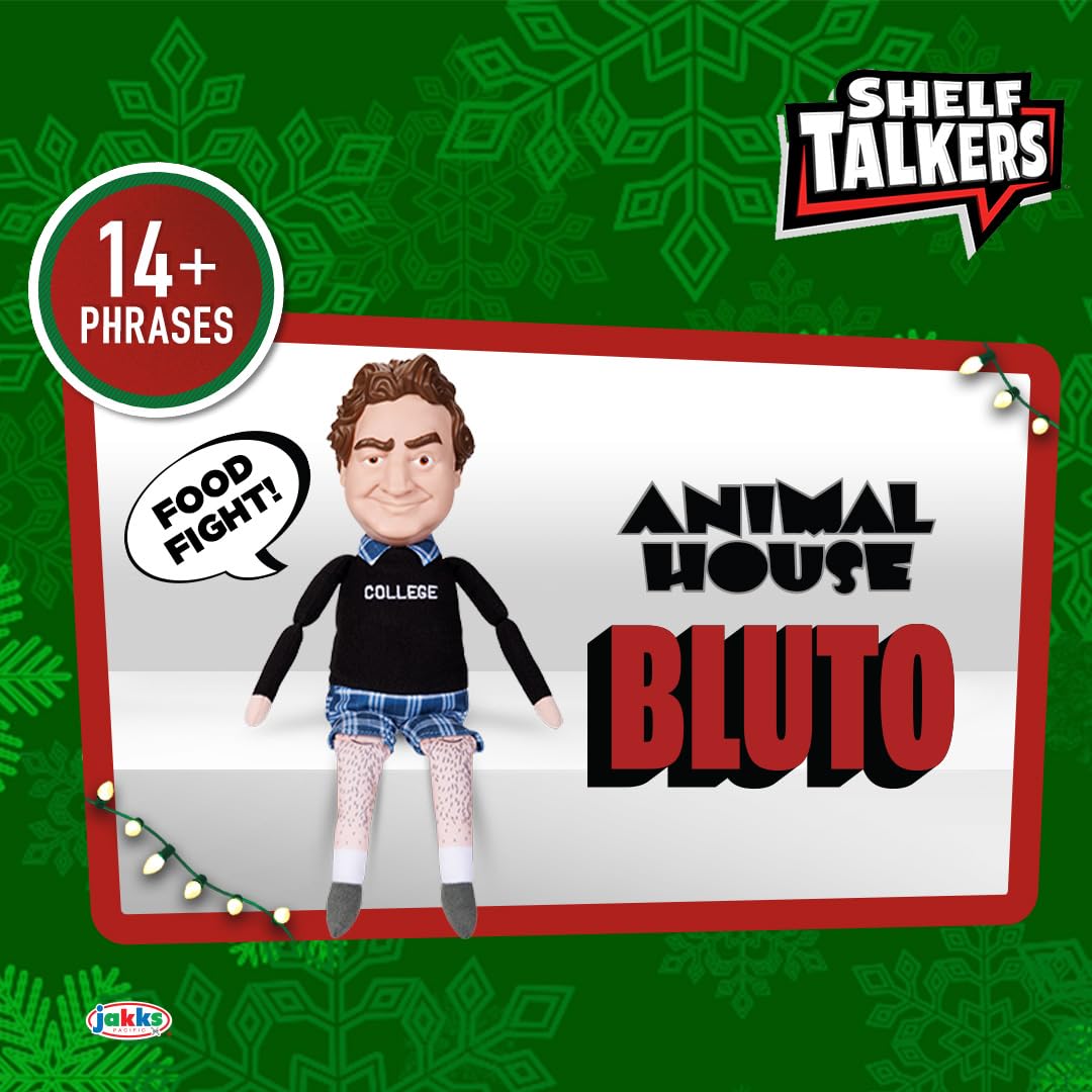 Shelf Talkers 12" Talking Plush Bluto from Animal House Movie, Pull String Toy Collectible Plush