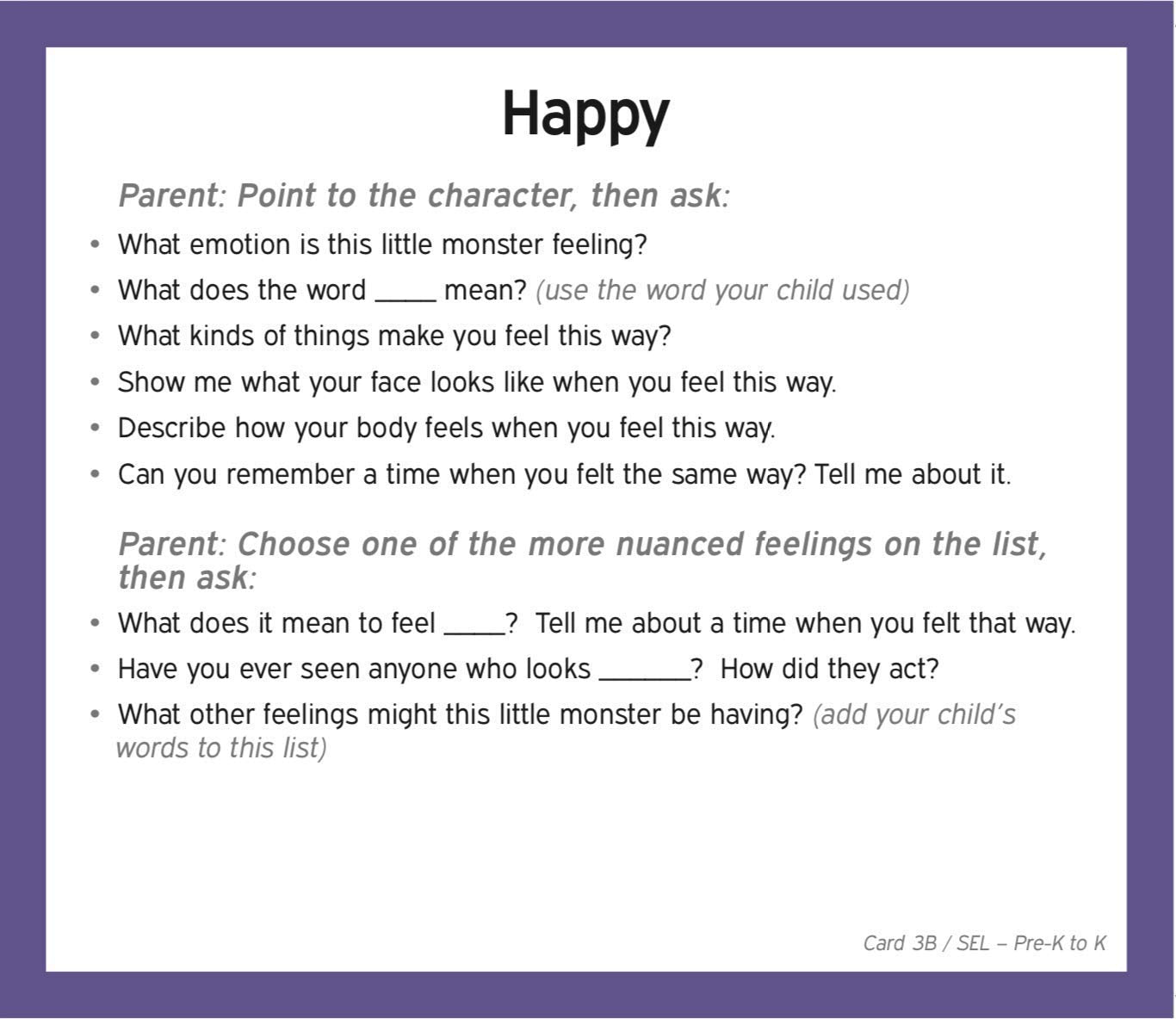 TestingMom.com Gifted Learning Flash Cards - Social Emotional Learning (SEL) for Pre-K and Kindergarten