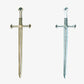 Movie Game Theme Party Holy Communion Cake Topper Alloy Paladin Cross Long Sword Anime Peripheral Game Accessories Bronze 10Pcs and White Silver 10Pcs