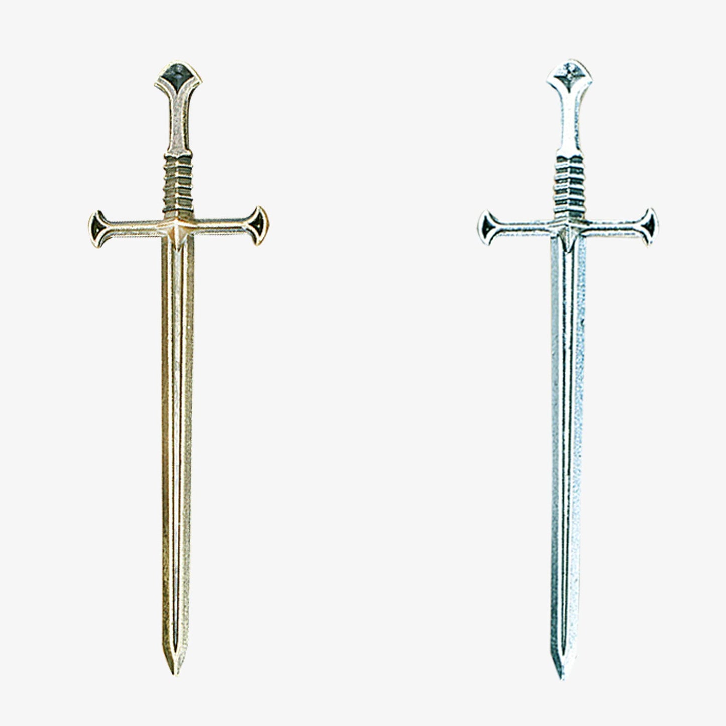 Movie Game Theme Party Holy Communion Cake Topper Alloy Paladin Cross Long Sword Anime Peripheral Game Accessories Bronze 10Pcs and White Silver 10Pcs