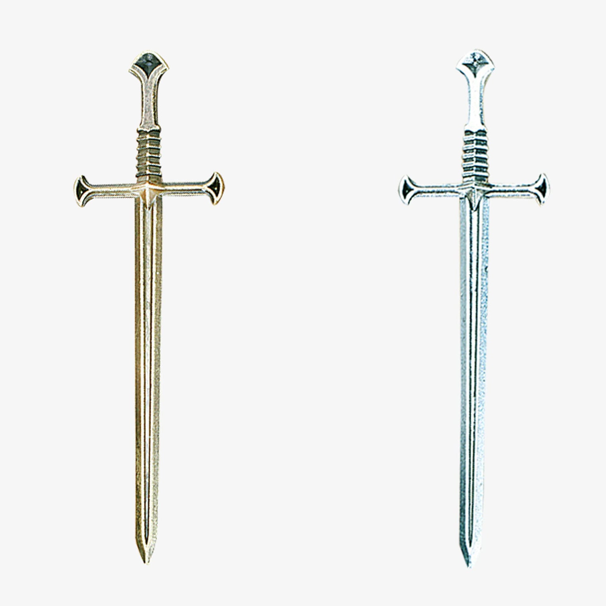Movie Game Theme Party Holy Communion Cake Topper Alloy Paladin Cross Long Sword Anime Peripheral Game Accessories Bronze 10Pcs and White Silver 10Pcs