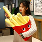 TONGMAN French FriesPlush Stuffed Pillow, 11.8'' Simulation Fries Plush Pillow Food Pillows French Fries Plush Stuffed Pillow, Removable Food Plushies