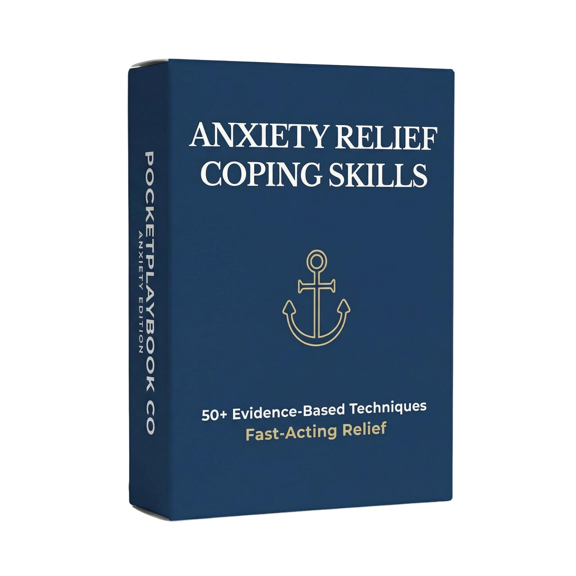 PocketPlaybook Co Anxiety Relief Coping Skills Cards - 55 Evidence-Based Techniques for Fast-Acting Relief | DBT, CBT & Grounding Tools for Anxiety