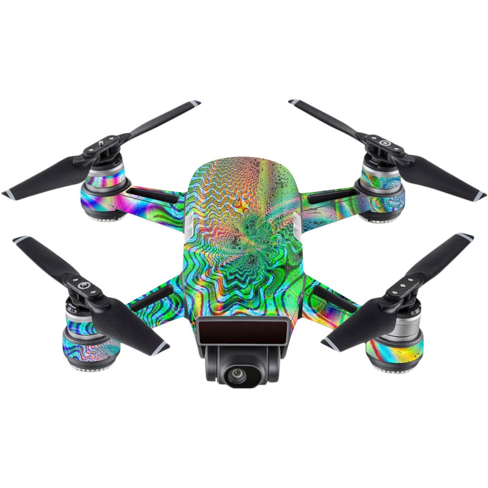 MightySkins Skin Compatible with DJI Spark Mini - Psychedelic | Protective, Durable, and Unique Vinyl Decal wrap Cover | Easy to Apply, Remove,