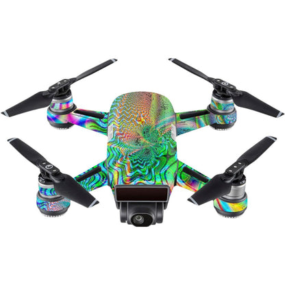 MightySkins Skin Compatible with DJI Spark Mini - Psychedelic | Protective, Durable, and Unique Vinyl Decal wrap Cover | Easy to Apply, Remove,