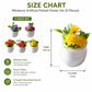 5Pcs Miniature Dollhouse Flowers, Artificial Potted Plants, Fairy Garden Decor for Home, Office, Wedding Centerpiece Decoration