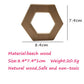 10pcs Natural Wooden Hexagon Pendant Pure Natural Beech Wood Animal Shape for Handmade Home Decoration Craft Accessory (Hexagon 10pcs)