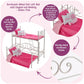 Badger Basket Metal Doll Loft Bed with Daybed for 18 Inch Dolls - Includes Ladder, Bedding & Pillows