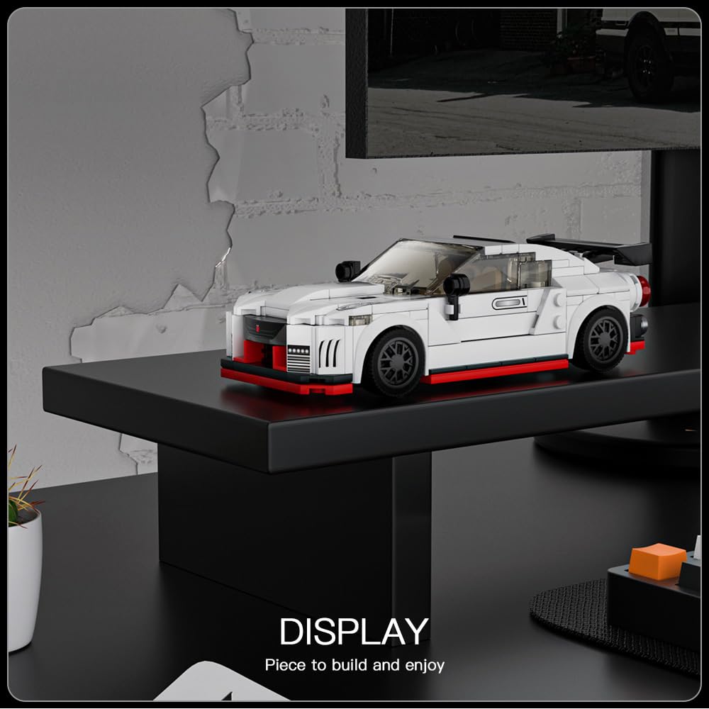 Mould King Speed Champion Car Models Building Toys with Display Case, 27031 Model Car Kits Building Blocks, Race Car Building Sets, JDM Kits