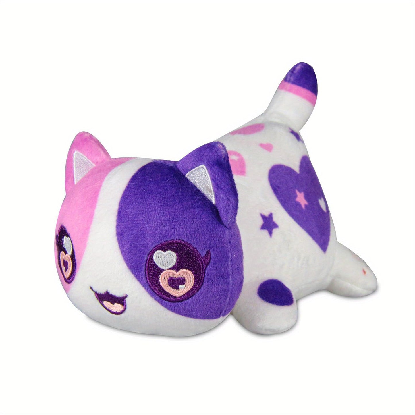 Womise Cat Plush Mee-Meow Toy,Official Cat Cute Anime Heart Cartoon Stuffed Animal Figure Toy Plush Pillow for Valentine's Day