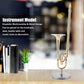 Trombon Miniatura Trombone Ornament Miniature Musical Instrument Trombone Model With Supoort And Case For Dollhouse Music Room Decoration