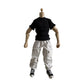 1/12 Action Figure Clothes,1:12Scale Solider tapered cargo pants,Casual Pants for 6" Action Figures,Fashion Pants only (Light Grey)