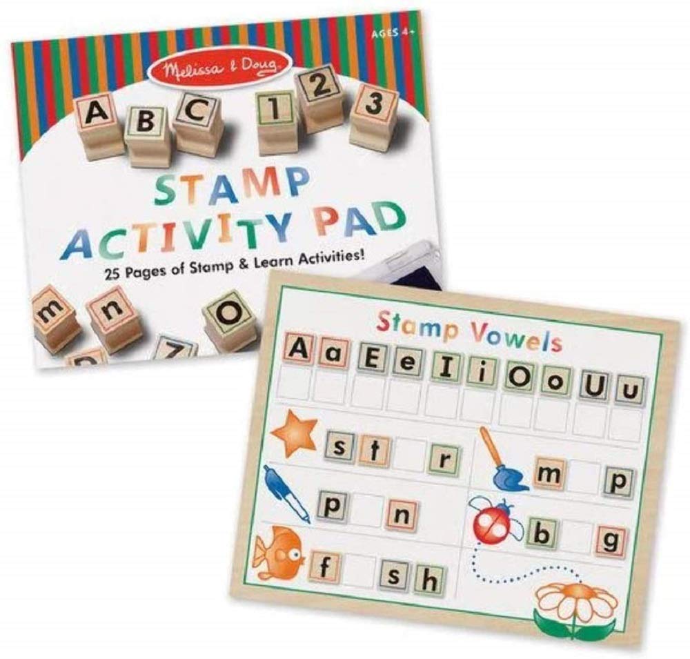 MELISSA & DOUG Wooden ABC Activity Stamp Set, 1 EA