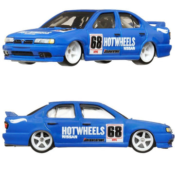 Hot Wheels HRR74 Premium 2 Pack Nissan R390 GT1/ '94 Nissan Primera Vehicle Toy Minicar 3 Years Old Blue/Black