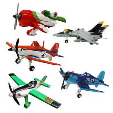5 Pack Planes Dusty Skipper Chupacabra Delta Zed Metal Diecast Plane Model Toy (5 Pack Planes B)