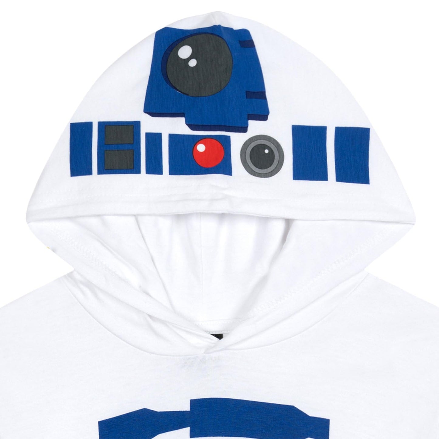 STAR WARS Toddler Boys' Cosplay Hooded T-Shirt R2D2 White Blue 4T