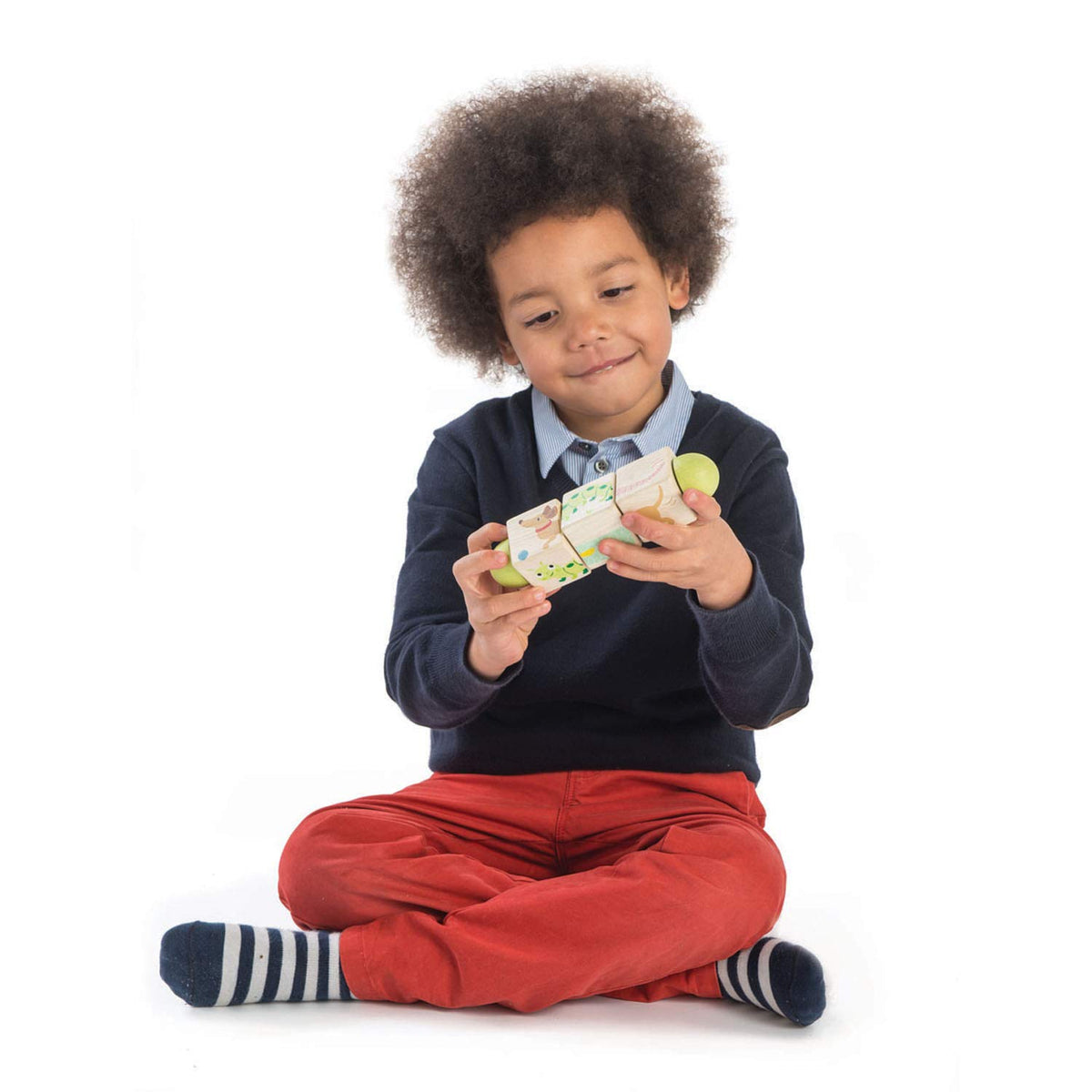 Tender Leaf Toys - Educational Twisting Toy - My First Baby Wooden Puzzle Game - Early Learning to Develop Strategic Thinking and Fine Motor Skills