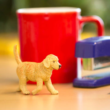 Safari Ltd. Golden Retriever Puppy Figurine - Hand-Painted, Lifelike 2.75" Model Figure - Fun and Educational Toy for Boys, Girls & Kids Ages 1+