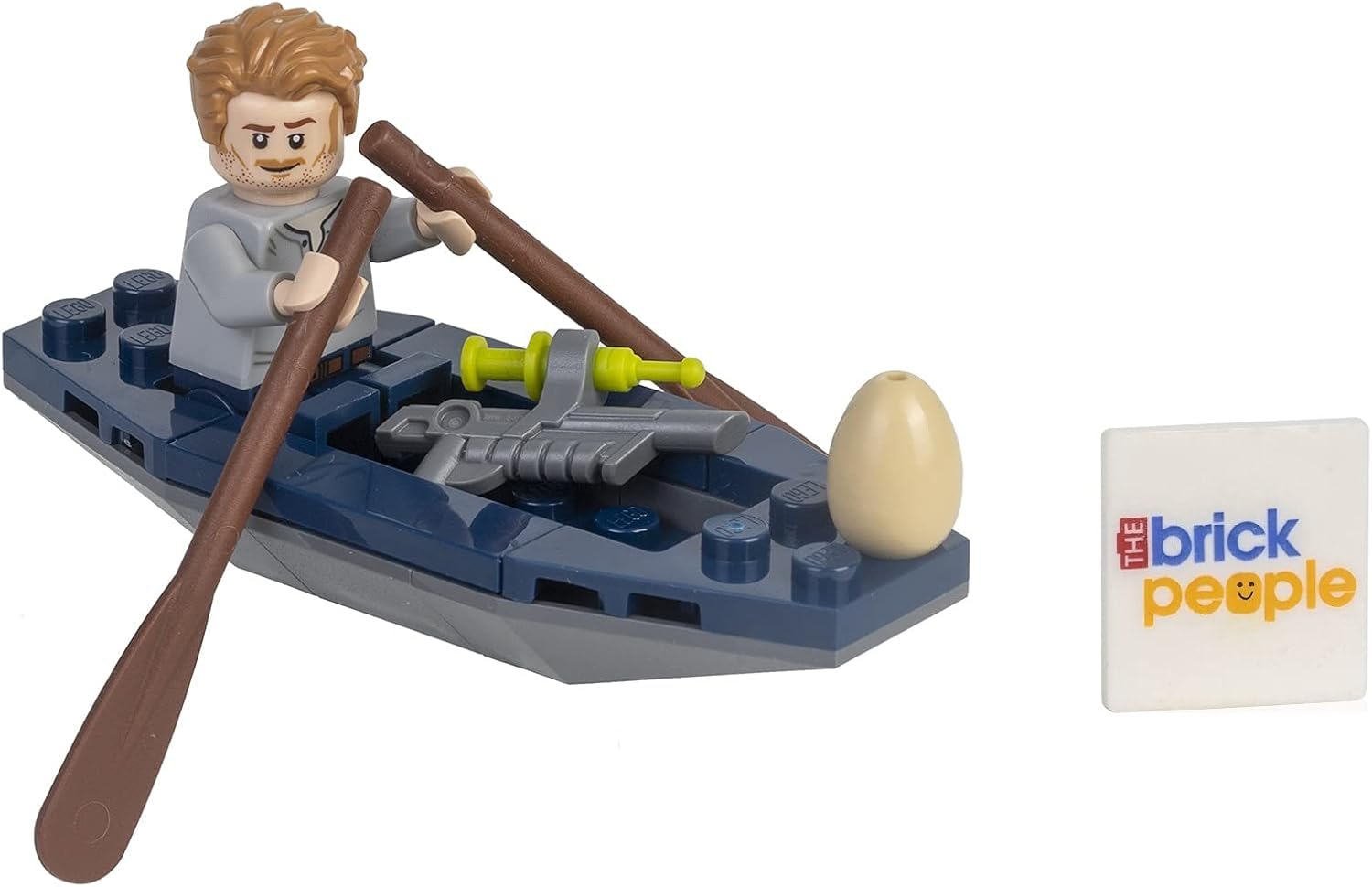 LEGO Jurassic World: Owen Minifigure with Kayak and Raptor Egg