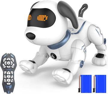 HBUDS Robot Dog Toys for Kids, Remote Control Stunt Programmable Robot Puppy Toy Dog Interactive with Commands Sing, Dance, Bark, Walk Electronic Pet