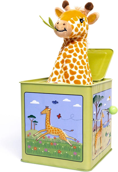 Jack Rabbit Creations Giraffe Jack in the Box - Tin Musical Toy - Ages 3+