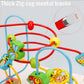 Joqutoys Bead Maze Toy for 1 2 3 Year Old Kids, Wooden Colorful Roller Coaster Circle Toys, Early Educational Toys for Toddlers, First Birthday Gifts