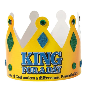 Fun Express King for a Day Religious Dad Crown Craft Kit - Makes 12