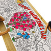 Tiny Expressions Valentines Coloring Tablecloth - Rolled, No Creases 30" x 72" Giant Coloring Poster to Color On - Valentine's Day Activity