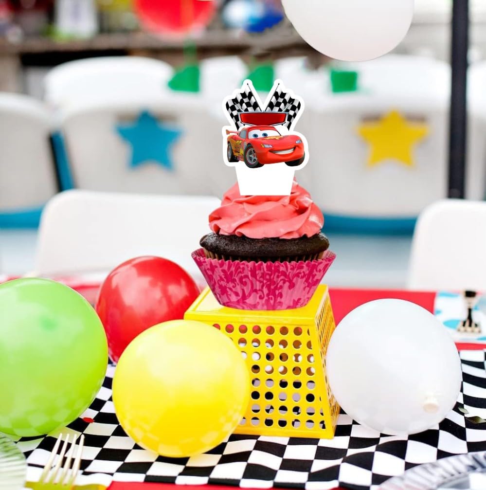 30pcs C Cake Decorations with 30pcs Cupcake Toppers Party Supplies for Birthday Decorations