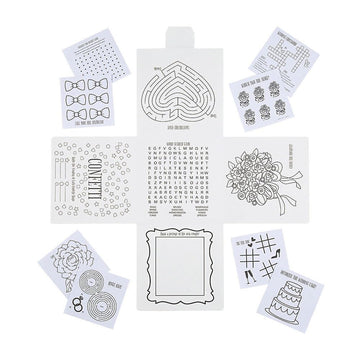 Color Your Own Wedding Kids Table Activity Set 12Pc - Crafts for Kids and Fun Home Activities
