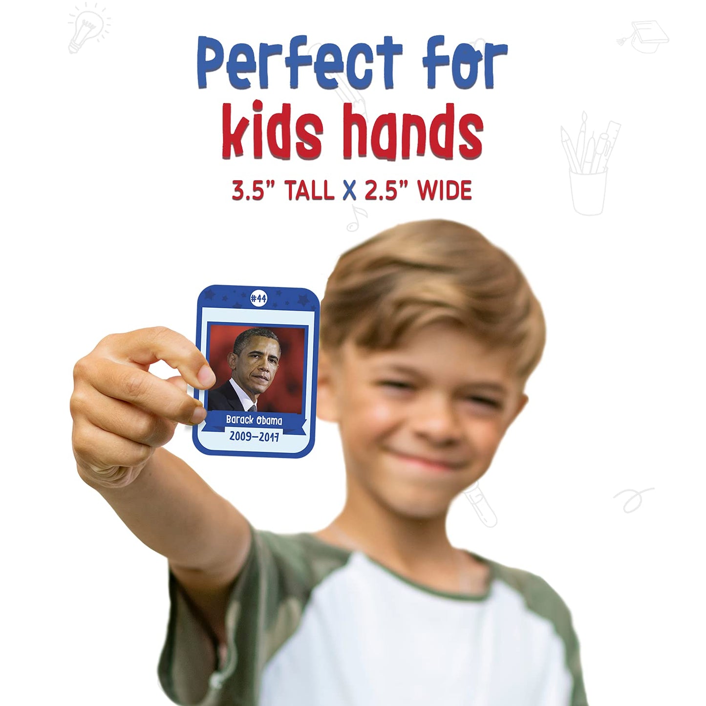 merka Flash Cards USA Set United States Presidents States Symbols Flags Facts Flashcards for Kids Ages 5-10 Picture Cards and Kids Learning Toys