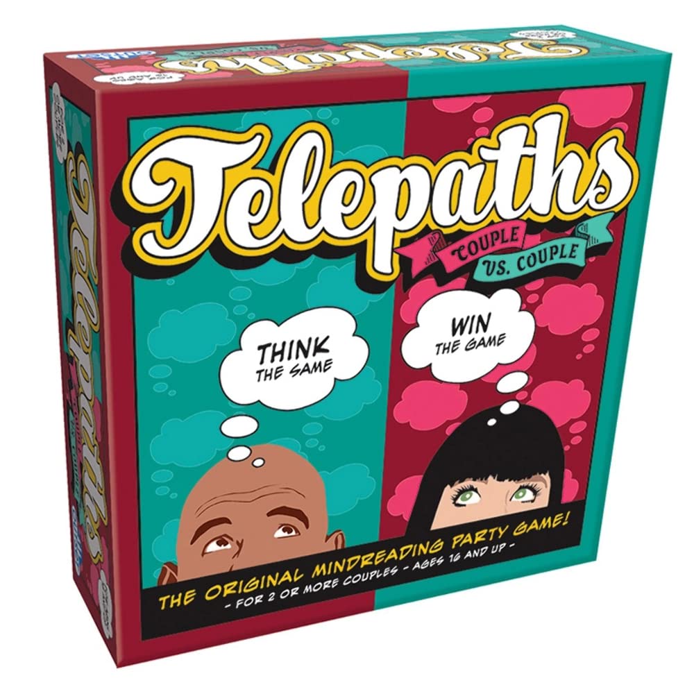 Telepaths Couple vs. Couple Board Game - Contains 312 Cards - Conversation Starter Party Game for 4 or More Couple’s Ages 16 and up