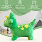 Plush Green Dinosaur Bounce & Ride-on Inflatable Hopper Toddler Toy with Pump