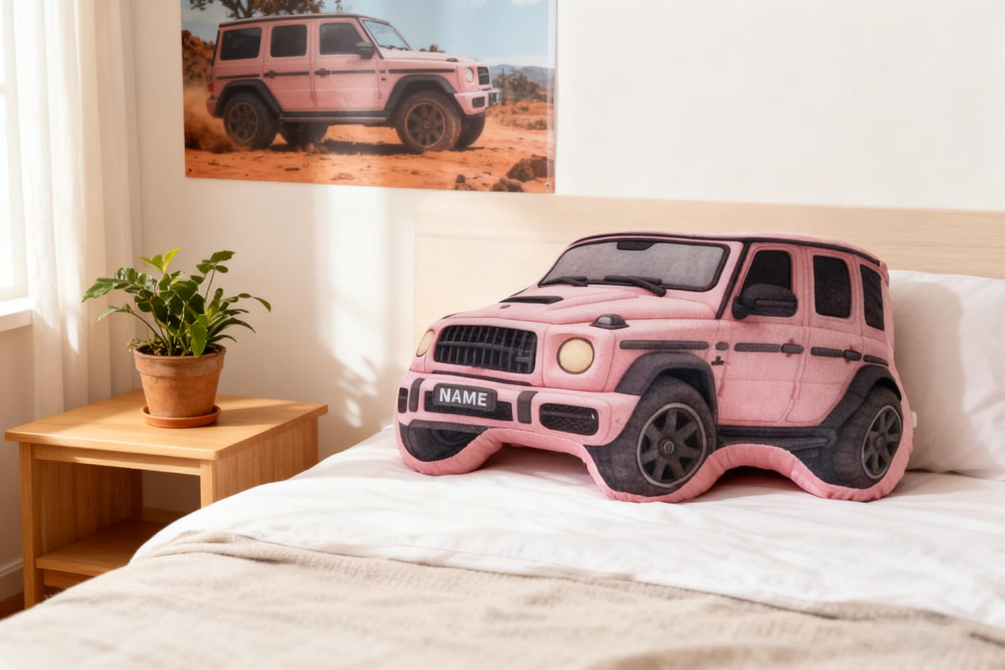 springcos Personalized Car Shaped Pillows SUV Custom Shaped Pillow Toddler Kids Bedroom Decor 2D Printed