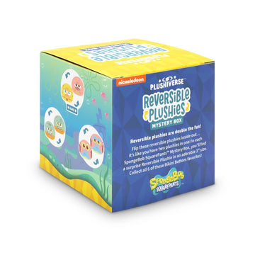 TeeTurtle Spongebob Squarepants Series Reversible Plushie Mystery Box - 3-Inch Mini Two-Sided Blind Box Plush with Embroidered Details - Cute